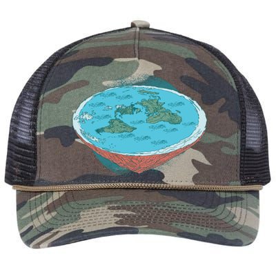 Flat Earth Theory Retro Rope Trucker Hat Cap