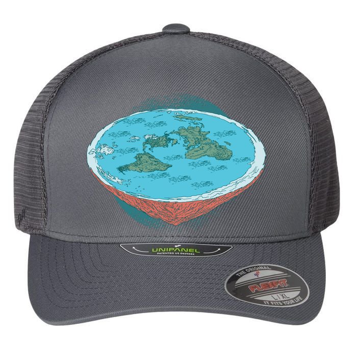 Flat Earth Theory Flexfit Unipanel Trucker Cap