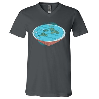 Flat Earth Theory V-Neck T-Shirt