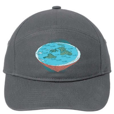 Flat Earth Theory 7-Panel Snapback Hat