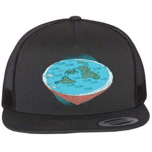 Flat Earth Theory Flat Bill Trucker Hat