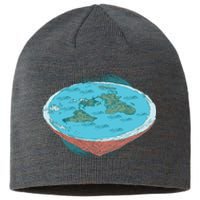 Flat Earth Theory Sustainable Beanie