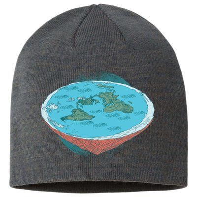 Flat Earth Theory Sustainable Beanie