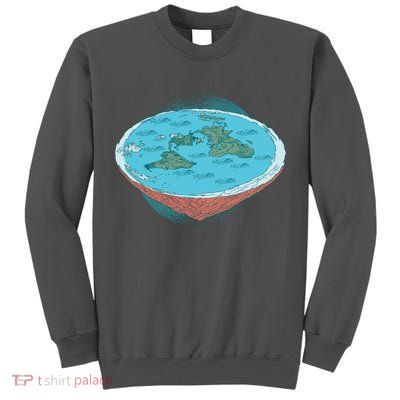 Flat Earth Theory Tall Sweatshirt