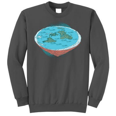 Flat Earth Theory Tall Sweatshirt