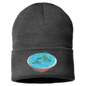 Flat Earth Theory Sustainable Knit Beanie