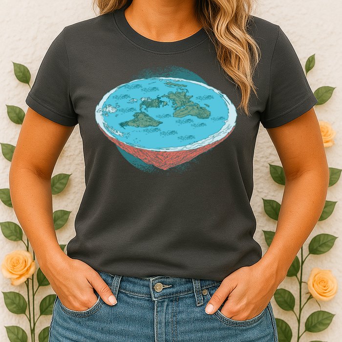 Flat Earth Theory Womens T-Shirt