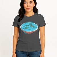 Flat Earth Theory Womens T-Shirt
