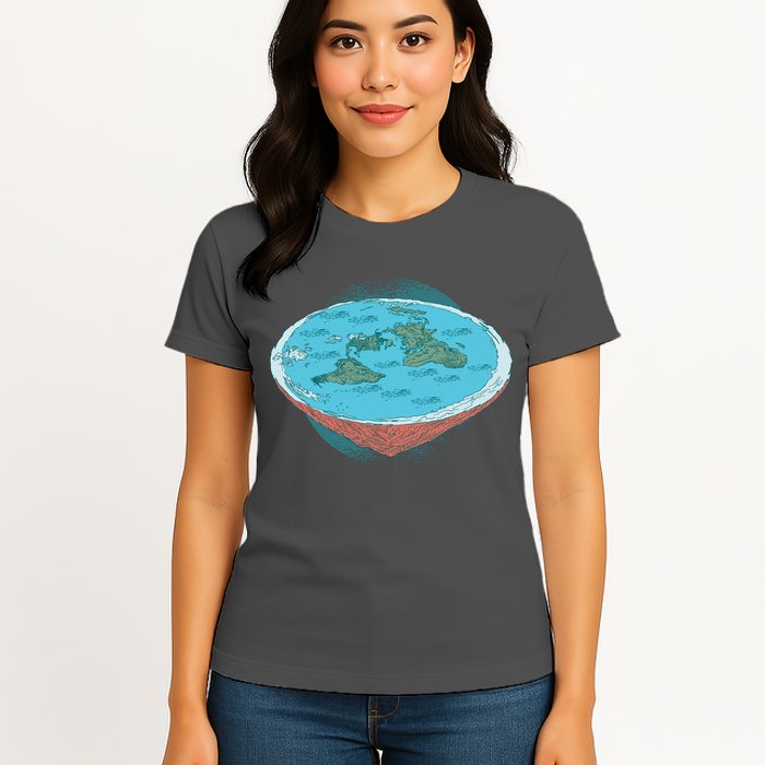 Flat Earth Theory Womens T-Shirt