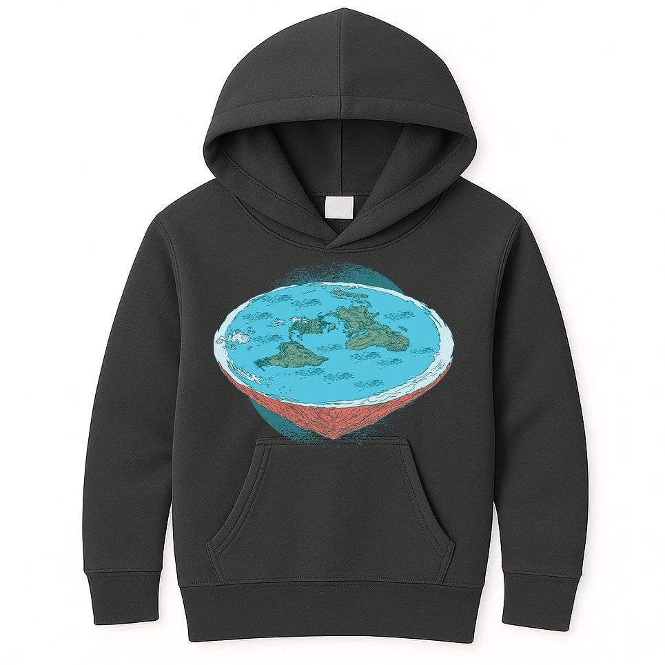 Flat Earth Theory Kids Hoodie