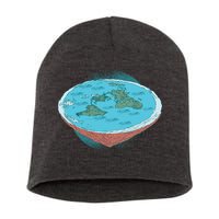 Flat Earth Theory Short Acrylic Beanie