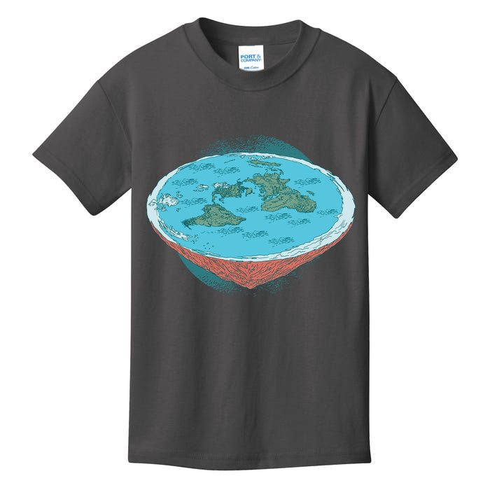 Flat Earth Theory Kids T-Shirt
