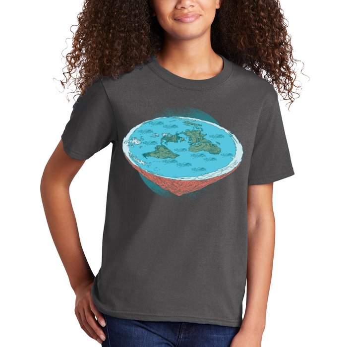 Flat Earth Theory Kids T-Shirt