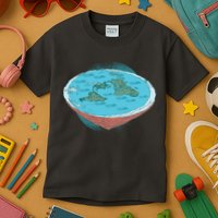 Flat Earth Theory Kids T-Shirt