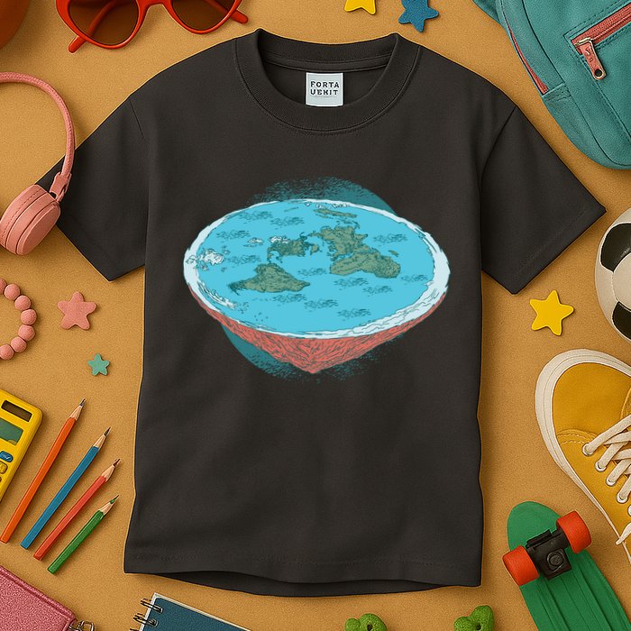 Flat Earth Theory Kids T-Shirt