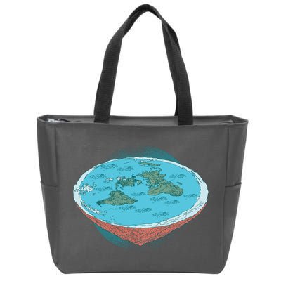 Flat Earth Theory Zip Tote Bag