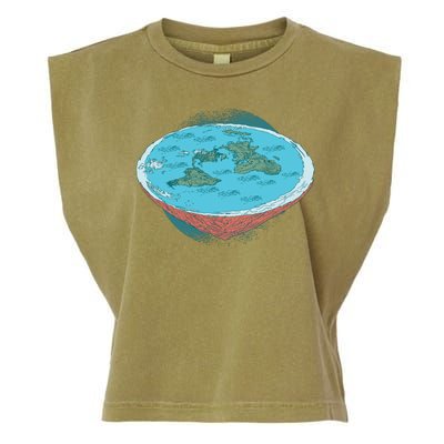 Flat Earth Theory Garment-Dyed Women's Muscle Tee