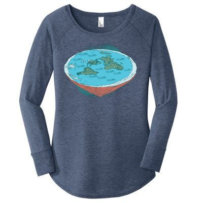 Flat Earth Theory Women's Perfect Tri Tunic Long Sleeve Shirt