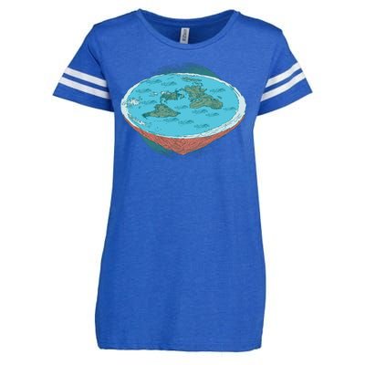 Flat Earth Theory Enza Ladies Jersey Football T-Shirt