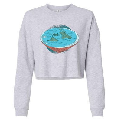 Flat Earth Theory Cropped Pullover Crew