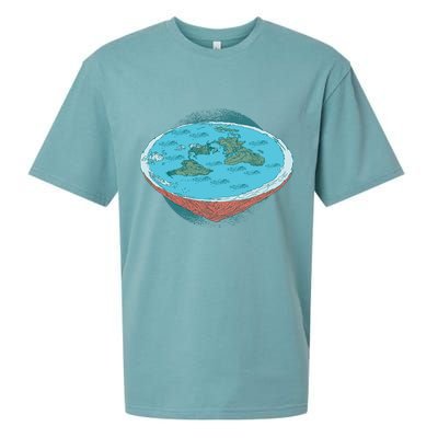 Flat Earth Theory Sueded Cloud Jersey T-Shirt