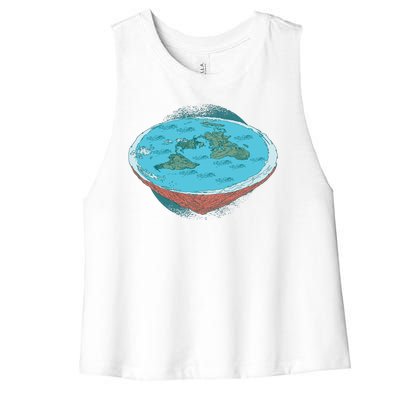 Flat Earth Theory Women's Racerback Cropped Tank