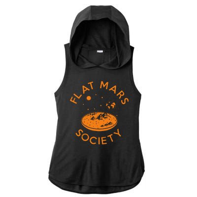 Flat Mars Society Ladies PosiCharge Tri-Blend Wicking Draft Hoodie Tank