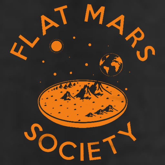 Flat Mars Society 7 Panel Mesh Trucker Snapback Hat