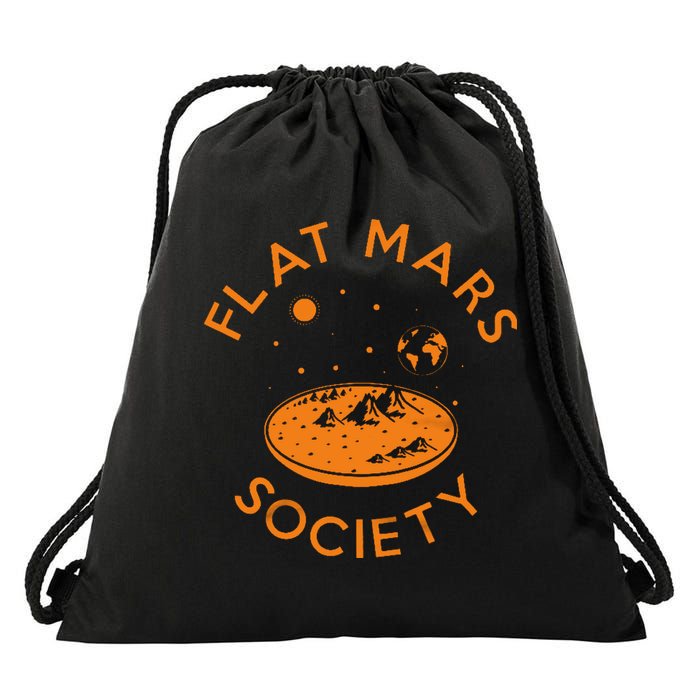 Flat Mars Society Drawstring Bag