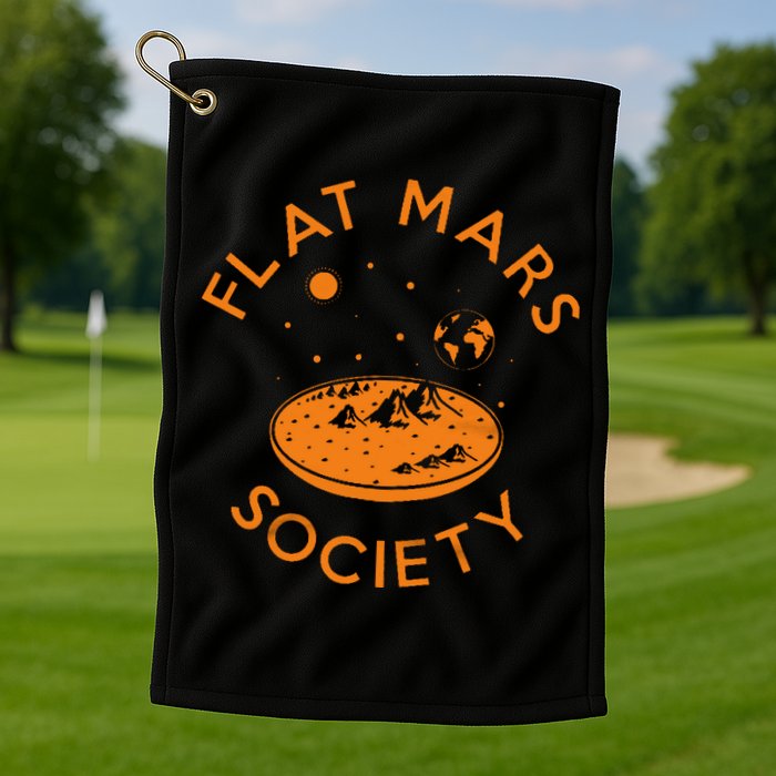 Flat Mars Society Golf Towel