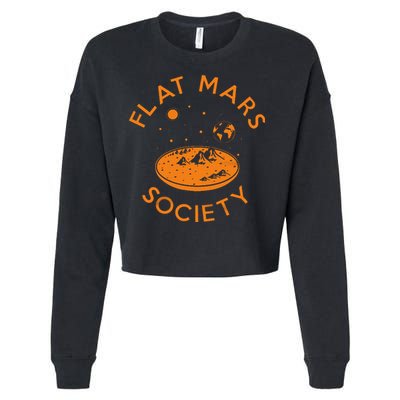Flat Mars Society Cropped Pullover Crew