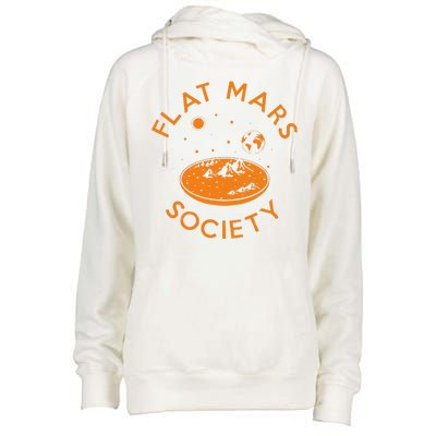 Flat Mars Society Womens Funnel Neck Pullover Hood