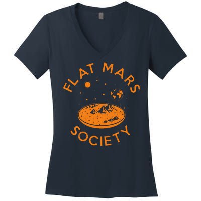 Flat Mars Society Women's V-Neck T-Shirt