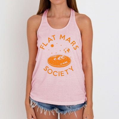 Flat Mars Society Women's Knotted Racerback Tank