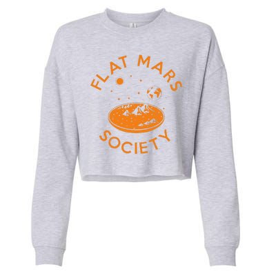 Flat Mars Society Cropped Pullover Crew