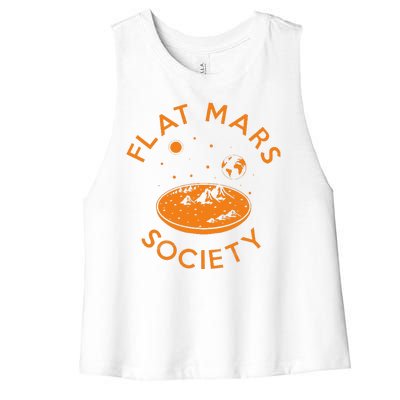 Flat Mars Society Women's Racerback Cropped Tank