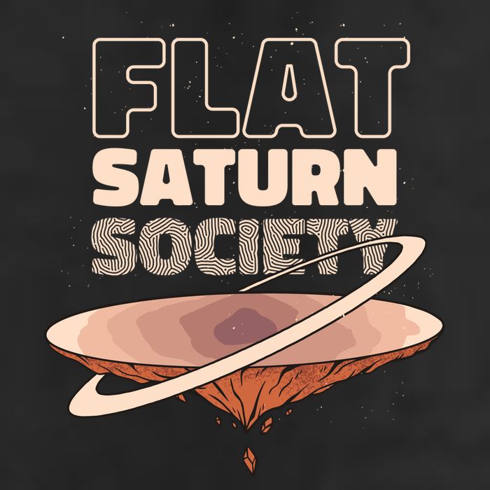 Flat Saturn Society 7 Panel Mesh Trucker Snapback Hat