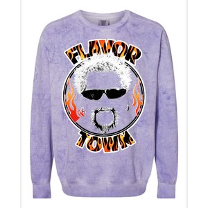 Flavor Town Cooking Guy Colorblast Crewneck Sweatshirt