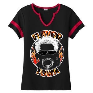 Flavor Town Cooking Guy Ladies Halftime Notch Neck Tee