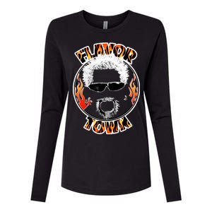 Flavor Town Cooking Guy Womens Cotton Relaxed Long Sleeve T-Shirt