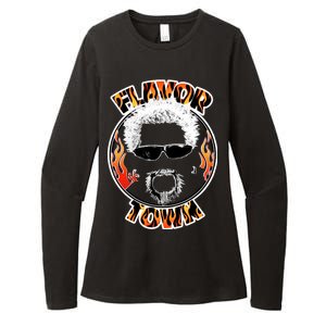 Flavor Town Cooking Guy Womens CVC Long Sleeve Shirt