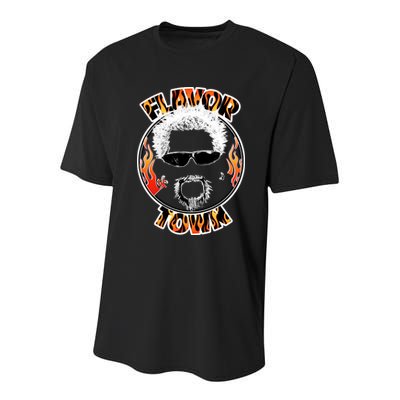 Flavor Town Cooking Guy Youth Performance Sprint T-Shirt