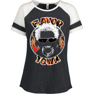 Flavor Town Cooking Guy Enza Ladies Jersey Colorblock Tee