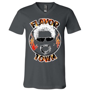 Flavor Town Cooking Guy V-Neck T-Shirt