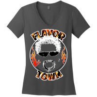 Flavor Town Cooking Guy Women's V-Neck T-Shirt