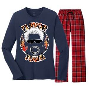 Flavor Town Cooking Guy Women's Long Sleeve Flannel Pajama Set 