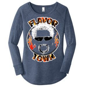 Flavor Town Cooking Guy Women's Perfect Tri Tunic Long Sleeve Shirt