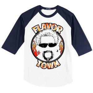 Flavor Town Cooking Guy Baseball Sleeve Shirt