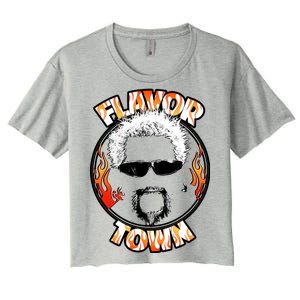 Flavor Town Cooking Guy Women's Crop Top Tee