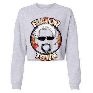 Flavor Town Cooking Guy Cropped Pullover Crew